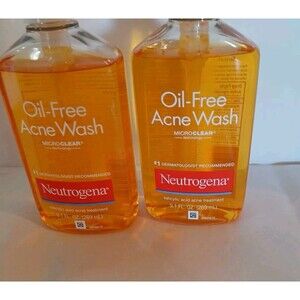Set Of 2 Neutrogena Oil- Free Acne Wash 9.9fl Oz New Unopened